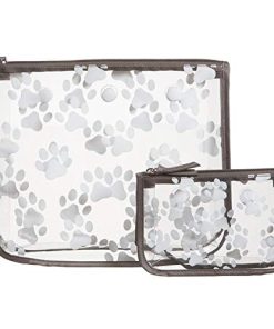 Clear Designer Zipper Insert (Set of 2) Travel Organizer Storage Pop In Bogg Bag (Paws)