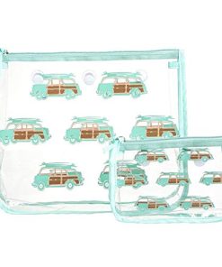 Bogg Bag Clear Designer Zipper Insert (Set of 2) Travel Organizer Storage Pop In (Woody)