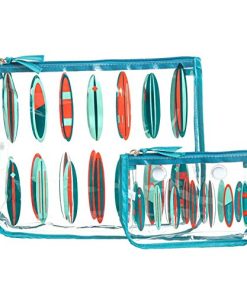 Bogg Bag Clear Designer Zipper Insert (Set of 2) Travel Organizer Storage Pop In (Surf Boards)