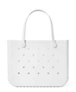 BOGG BAG - Original, Large Tote - For Shore White - 19in L x 9in W x 14in H - Beach, Pool, Boat, Sports - All Purpose EVA - Lightweight, Washable, Durable