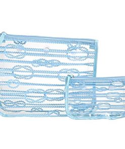 Bogg Bag Clear Designer Zipper Insert (Set of 2) Travel Organizer Storage Pop In (Ropes)