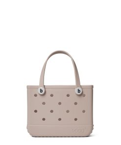 BOGG BAG - Bitty, Small Tote - Mushroom, White Buttons - 11in L x 4.5in W x 8.5in H - Beach, Pool, Boat, Work, Sports - All Purpose EVA - Lightweight, Washable, Durable