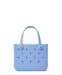 BOGG BAG - Bitty, Small Tote - Carolina on My Mind, White Buttons - 11in L x 4.5in W x 8.5in H - Beach, Pool, Boat, Work, Sports - All Purpose EVA - Lightweight, Washable, Durable