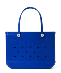BOGG BAG - Original, Large Tote - Blue-eyed, White Buttons - 19in L x 9in W x 14in H - Beach, Pool, Boat, Sports - All Purpose EVA - Lightweight, Washable, Durable