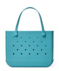BOGG BAG - Original, Large Tote - Turquoise and Caicos - 19in L x 9in W x 14in H - Beach, Pool, Boat, Sports - All Purpose EVA - Lightweight, Washable, Durable