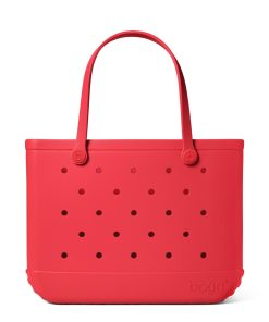 BOGG BAG - Original, Large Tote - Off to the Races, Red - 19in L x 9in W x 14in H - Beach, Pool, Boat, Sports - All Purpose EVA - Lightweight, Washable, Durable