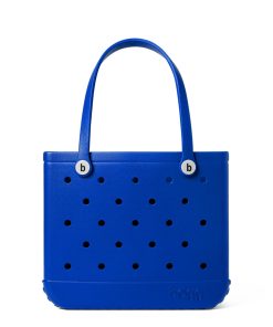 BOGG BAG - Medium Tote - Blue-eyed, White Buttons - 15in L x 5in W x 12.5in H - Beach, Pool, Boat, Work, Sports - All Purpose EVA - Lightweight, Washable, Durable