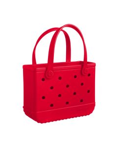 BOGG BAG - Bitty, Small Tote - Off to the Races Red - 11in L x 4.5in W x 8.5in H - Beach, Pool, Boat, Work, Sports - All Purpose EVA - Lightweight, Washable, Durable