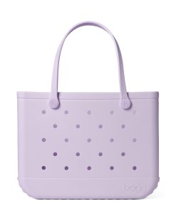 BOGG BAG - Original, Large Tote - Lavender Mist TONAL, White Buttons - 19in L x 9in W x 14in H - Beach, Pool, Boat, Sports - All Purpose EVA - Lightweight, Washable, Durable