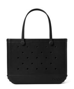 BOGG BAG - Original, Large Tote - LBD Black - 19in L x 9in W x 14in H - Beach, Pool, Boat, Sports - All Purpose EVA - Lightweight, Washable, Durable