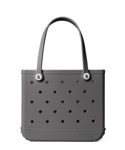 BOGG BAG - Medium Tote - Fogg, White Buttons - 15in L x 5in W x 12.5in H - Beach, Pool, Boat, Work, Sports - All Purpose EVA - Lightweight, Washable, Durable