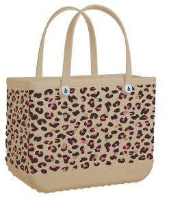 BOGG BAG - Original, Extra Large Tote Bag - Wild Child Pink Leopard - 19in L x 9in W x 14in H - Lightweight, Washable, Durable - All Purpose EVA - for Beach, Pool, Boat, Work, Sports
