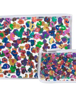Lingtoolator r Zipper Insert (Set of 2) Travel Organizer Storage Pop In Bogg Bag (Rainbow Leopard)