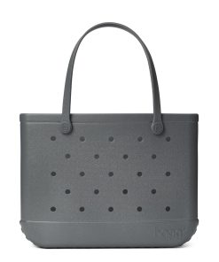 BOGG BAG - Original, Large Tote - Silver Shimmer - 19in L x 9in W x 14in H - Beach, Pool, Boat, Sports - All Purpose EVA - Lightweight, Washable, Durable